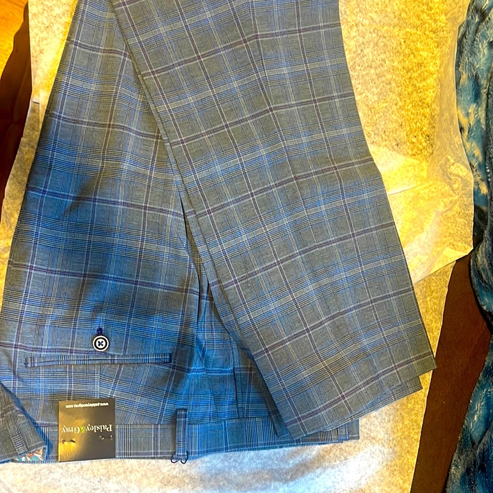 Paisley y gray pants style#2537p
